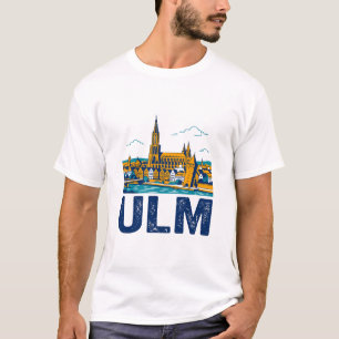 Ulm Deutschland Stadt Skyline und Donau T-Shirt