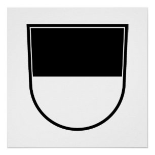 Ulm Flagge Stadt Deutschland Symbol Emblem Löwe Poster