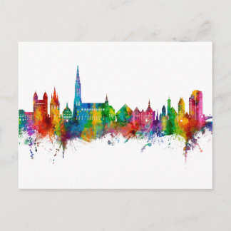 Ulm Germany Skyline Postkarte