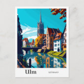 Ulm Germany Travel Vintag Illustration Postkarte (Vorderseite)