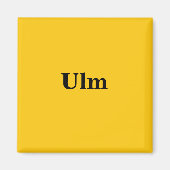 Ulm Magnet Schild Gold Gleb (Vorne)