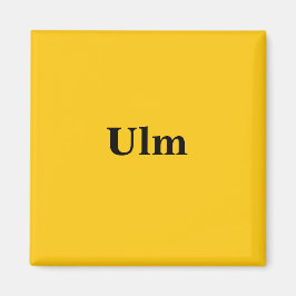 Ulm  Magnet Schild Gold Gleb