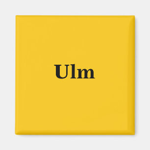 Ulm  Magnet Schild Gold Gleb