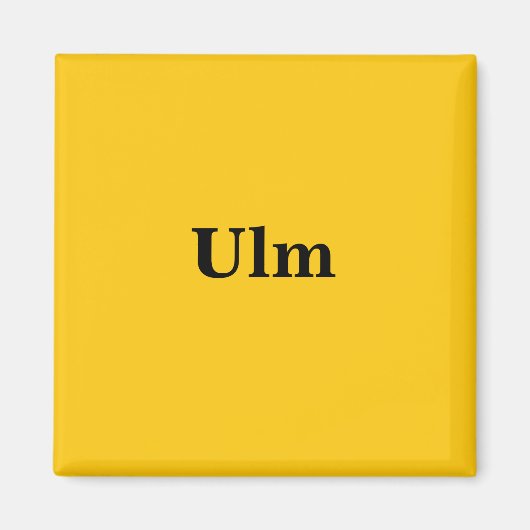 Ulm  Magnet Schild Gold Gleb (Vorne)