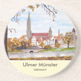 Ulm Minster Germany Painting by Farida Greenfield Getränkeuntersetzer