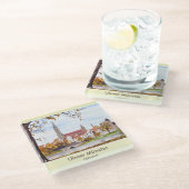 Ulm Minster Germany Painting by Farida Greenfield Glasuntersetzer (Schrägansicht)