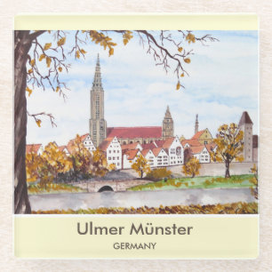Ulm Minster Germany Painting by Farida Greenfield Glasuntersetzer