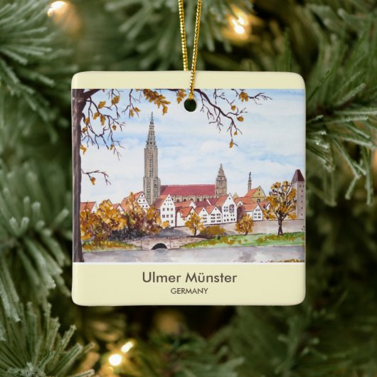 Ulm Minster Germany Painting by Farida Greenfield Keramikornament (Baum)