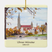 Ulm Minster Germany Painting by Farida Greenfield Keramikornament (Rückseite)