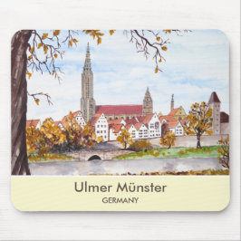 Ulm Minster Germany Painting by Farida Greenfield Mousepad