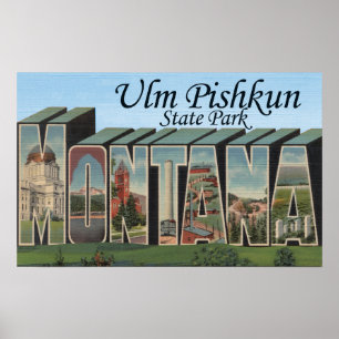 Ulm Pishkun Staat Park, Montana Poster
