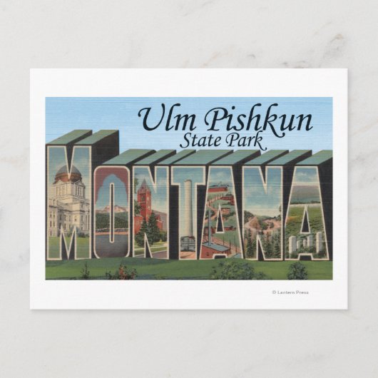 Ulm Pishkun Staat Park, Montana Postkarte (Vorderseite)