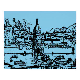 Ulmer Stadt Baden-Württemberg in Deutschland Poster
