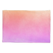 Ulra violett rosa Pfirsichfarben mit Monogramm Kissenbezug (Rückseite)