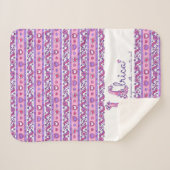 Ulrica Name bedeutet Herz und Blume Kunstdecke Sherpadecke (Vorderseite (Horizontal))