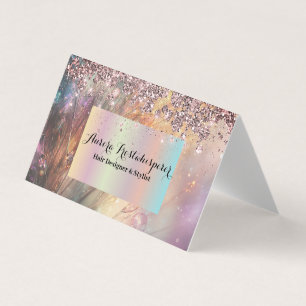 Ulrica Rose Glitzer Halo Business Card Visitenkarten