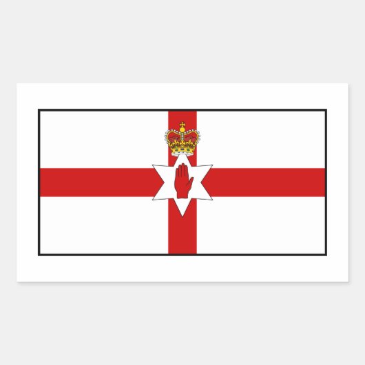 Ulster Banner Northern Ireland Flag Rechteckiger Aufkleber (Vorderseite)