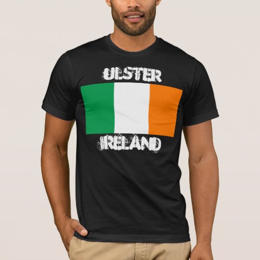 Ulster, Irland mit irischer Flagge T-Shirt (Vorderseite)