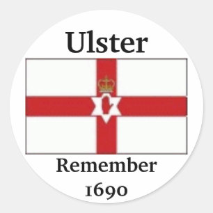 Ulster kennzeichnen, Ulster, Remember1690 Runder Aufkleber