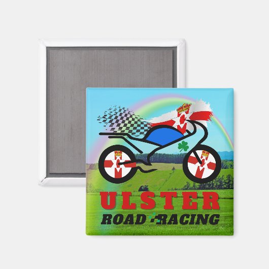 Ulster Motorrad Road Racing Magnet (Vorderseite/Rückseite)