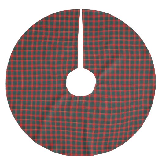 Ulster Red Tartan Kariert Polyester Weihnachtsbaumdecke (Vorderseite)