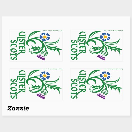 Ulster-Schotte-Design Rechteckiger Aufkleber (Blatt)