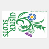Ulster-Schotte-Design Rechteckiger Aufkleber (Vorderseite)