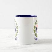Ulster-Schotten Distel u. Kleeblatt-Tasse Zweifarbige Tasse (Mittel)