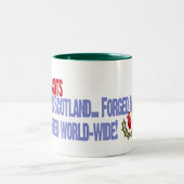 Ulster-Schotten: Gewonnen in Schottland… Zweifarbige Tasse (Mittel)