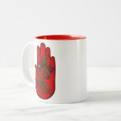 Ulster-Schotten rote HandTasse Zweifarbige Tasse (Vorderseite Links)
