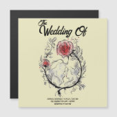 Ultil the last Petal Falls Wedding Magneteinladung (Vorne/Hinten)