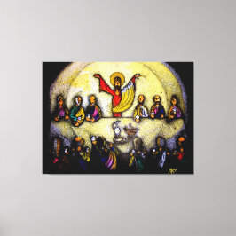 ÚLTIMA CENA LAST SUPPER Mix, tinta y acrilicos Leinwanddruck