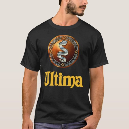 Ultima Logo Serpent Black Gate Essential T-Shirt (Vorderseite)
