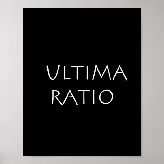 Ultima Ratio Poster (Vorne)