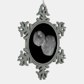 Ultima Thule Arrokoth Kuiper Belt Object Schneeflocken Zinn-Ornament (Links)