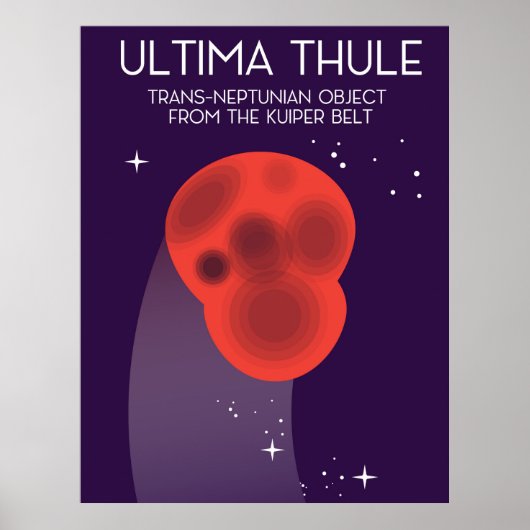Ultima Thule Keiper Belt Weltraumkunst Poster (Vorne)