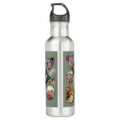 Ultimate 19 Family Photos Retro Frame Collage Edelstahlflasche (Rückseite)