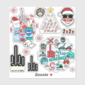 Ultimate 2020 Quarantine Weihnachtsaufkleber 12 Pa Aufkleber (Blatt)