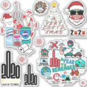 Ultimate 2020 Quarantine Weihnachtsaufkleber 12 Pa Aufkleber (Vorderseite)