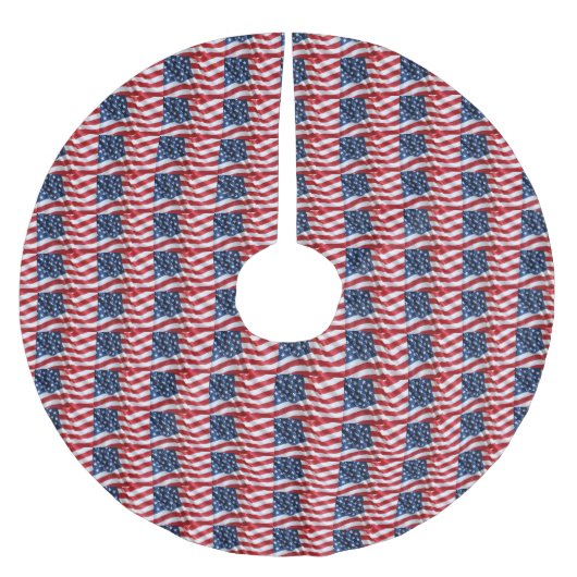 ULTIMATE "AMERIKANISCHE FLAGGE" TREE SKIRT POLYESTER WEIHNACHTSBAUMDECKE (Vorderseite)