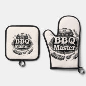 Ultimate BBQ Master Oven Mitt and Pot Holder Set (Vorderseite)