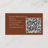 Ultimate Boho Business Card QR Code auf der Rückse Visitenkarte (Rückseite)