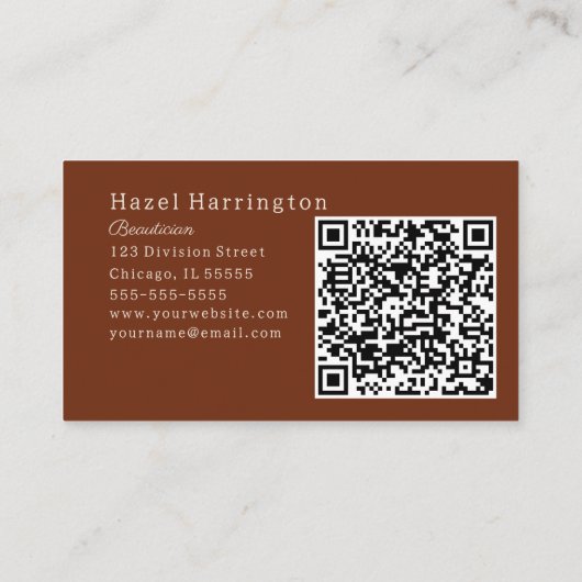 Ultimate Boho Business Card QR Code auf der Rückse Visitenkarte (Rückseite)