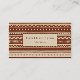 Ultimate Boho Business Card QR Code auf der Rückse Visitenkarte