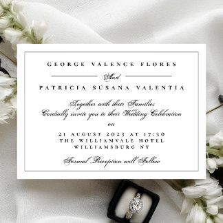 Ultimate Elegance Formal Calligraphy Wedding Einladung