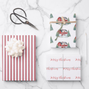 Ultimate Farmhouse Christmas Collection Geschenk Geschenkpapier Set