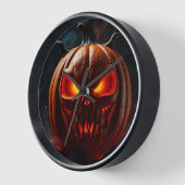 Ultimate Fiery Pumpkin Horror Clock Uhr (Winkel)