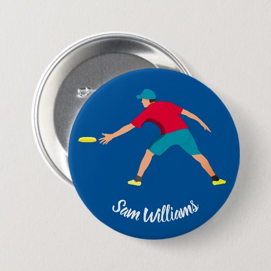 Ultimate Frisbee Button (Vorne & Hinten)