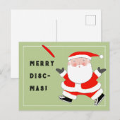 Ultimate Frisbee Christmas Postkarte (Vorne/Hinten)