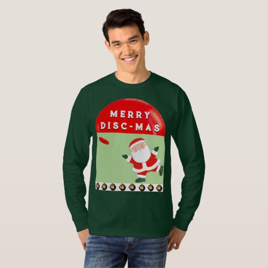 Ultimate Frisbee Christmas T-Shirt (Vorne ganz)